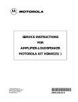 Motorola HSN4035 Installation manual
