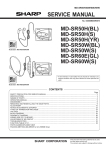 Sharp MD-SR60E Service manual