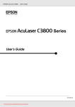 Epson AcuLaser C3800N User`s guide