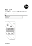 Rheem MGE - MHP Owner`s manual