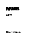 Monroe 6120 User manual
