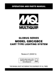 MULTIQUIP GBCE Specifications