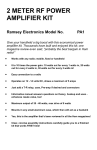 Ramsey Electronics PA1 Instruction manual
