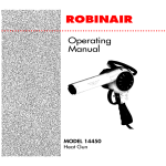 Robinair 14450 Operating instructions