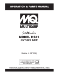 MULTIQUIP HS81 Specifications