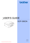 Brother DCP-395CN User`s guide