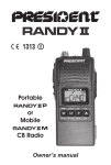 PRESIDENT Randy II M Owner`s manual