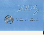 Buick PARKAVENUE 2003 Owner`s manual