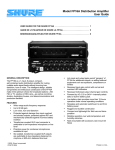 Shure FP16A User guide