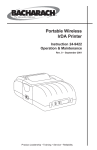 Bacharach Portable Wireless Infrared Printer Specifications