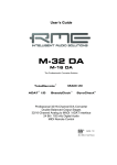 RME Audio M-32 DA User`s guide