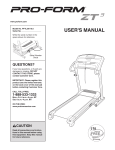 Pro-Form PFTL39110.0 User`s manual