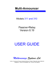 Multimessage Systems Multi 4 User guide