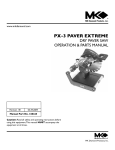 MK Diamond Products PX-3 Operating instructions