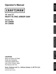 Craftsman 351.228020 Operator`s manual
