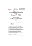 Supplement Pilot´s Operating Handbook Cessna 172 R & S