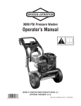 Craftsman  4.0 GPM Honda Powered Pressure Washer Operator`s manual