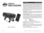 American DJ Micro Galaxian Instruction manual