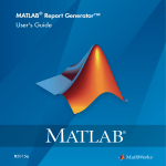 MATLAB MATLAB REPORT GENERATOR - RELEASE NOTES User`s guide