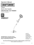 Craftsman Incredi-Pull 316.990110 Operator`s manual