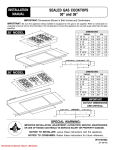 Maytag MGC4436BDB - 36 Inch Gas Cooktop Installation manual