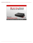 Bizfon 2000 Installation guide