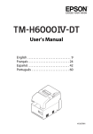 Epson TM-H6000IV User`s manual