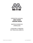 Mi-T-M Pressure Washer Operator`s manual
