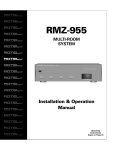 Rotel RMZ-955 Operating instructions
