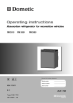 Dometic RM 5310 Operating instructions