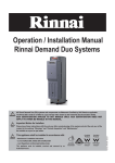 Rinnai HD200e Installation manual