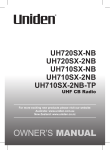 Uniden UH710SX-2NB-TP Owner`s manual