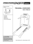 ProForm Treadmill 831.29675.1 User`s manual