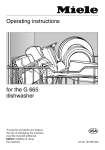 Miele G 665 Operating instructions