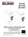 Bunn G9 Service manual