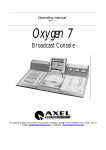 Axel Oxygen 3 Operating instructions