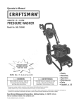 Craftsman 580.750400 Operator`s manual