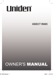 Uniden XDECT R055 Owner`s manual