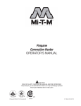 Mi-T-M Propane Convection Heater Operator`s manual