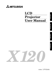 Mitsubishi LVP-X120A User manual