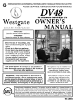 Westgate DV48 Owner`s manual