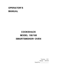 Cookshack 150 Operator`s manual