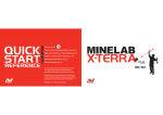 Minelab X-Terra 50 Instruction manual