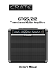Crate GT-80D Owner`s manual
