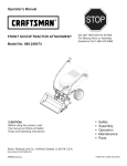 Craftsman 486.248474 Operator`s manual