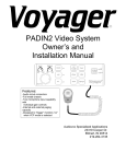Audiovox PADIN2 Installation manual