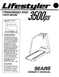 Sears Lifestyler 3500ps Owner`s manual