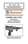 RAMSET D60 Operating instructions