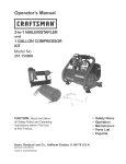 Craftsman 351.153000 Operating instructions