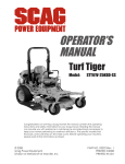 Scag Power Equipment STT61V-25KBD-SS Operator`s manual